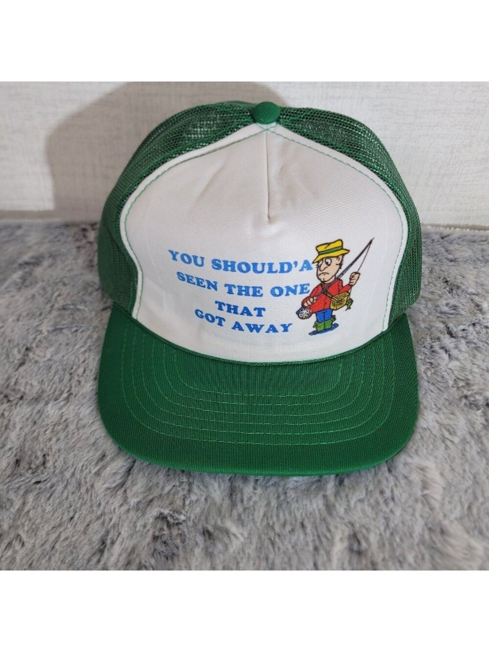 Vtg Fishing Trucker Hat “You Shoulda Seen The One That Got Away” Snapback 80 90s